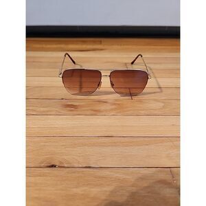 Jessica Simpson Women Aviator Metal Sunglasses Animal Print Gold Mirrored